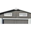 TOPMAX Patio 6ft x4ft Bike Shed Garden Shed, Metal Storage Shed with Adjustable Shelf and Lockable Door, Tool Cabinet with Vents and Foundation for Ba