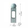 13x13x44" Tall Contemporary Sphere Outdoor Water Fountain, Cement/Concrete Outdoor Fountain, Antique Blue Raindrop Water Feature with Light For Garden