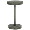3 Piece Patio Bar Set with Cushions Poly Rattan Gray