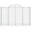 Arched Gabion Basket 78.7"x19.7"x47.2"/55.1" Galvanized Iron