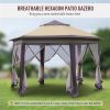 Pop Up Gazeb Party Tent-Coffee and Beige