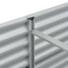 Garden Raised Bed 157.5"x31.5"x17.3" Galvanized Steel Silver