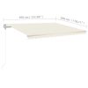 Automatic Retractable Awning 157.5"x118.1" Cream