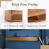 72'' Fireplace Mantel Wooden Wall Mounted Floating Shelf 8" Deep Solid Pine Wood,Natural