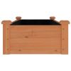 Garden Raised Bed with Liner Brown 47.2"x17.7"x9.8" Solid Wood Fir