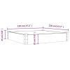 Garden Raised Bed with Liner Gray 47.2"x47.2"x9.8" Solid Wood Fir