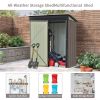 TOPMAX Patio 5ft Wx3ft. L Garden Shed, Metal Lean-to Storage Shed with Adjustable Shelf and Lockable Door, Tool Cabinet for Backyard, Lawn, Garden, Br