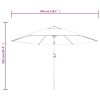 Outdoor Parasol with Metal Pole 118" Anthracite