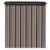 TOPMAX Patio 5ft Wx3ft. L Garden Shed, Metal Lean-to Storage Shed with Adjustable Shelf and Lockable Door, Tool Cabinet for Backyard, Lawn, Garden, Br