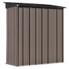 TOPMAX Patio 5ft Wx3ft. L Garden Shed, Metal Lean-to Storage Shed with Adjustable Shelf and Lockable Door, Tool Cabinet for Backyard, Lawn, Garden, Br