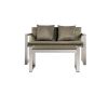 Full aluminum woven rattan double sofa+coffee table