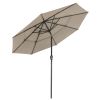 10Ft 3-Tiers Patio Umbrella Khaki