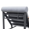 Recliner Patio Chair with Cushions and Ottoman,Waterproof Fabric Soft Cushions with Aluminium Frame