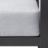 Recliner Patio Chair with Cushions and Ottoman,Waterproof Fabric Soft Cushions with Aluminium Frame