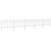 Outsunny Metal Decorative Garden Fence, 9.2' x 17.25" 5 Pack Steel Fence Panels, Decorative Border Fence for Landscape, Flower Bed, Yard Decor, Animal