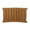 Outdoor Patio Wood Portable Extended Chaise Lounge Set with Foldable Tea Table for Balcony, Poolside, Garden