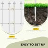 Outsunny Metal Decorative Garden Fence, 9.2' x 17.25" 5 Pack Steel Fence Panels, Decorative Border Fence for Landscape, Flower Bed, Yard Decor, Animal