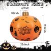 Inflatable Light Up Halloween Ball - SVOPY 24 Inch Large Outdoor Decorated Pumpkin and Bat Ball with Remote for Yard Pool Hang or Place in The Yard fo